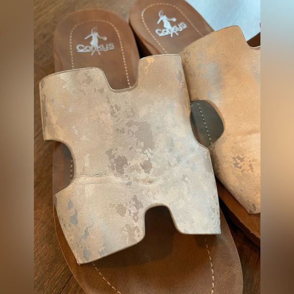 Corky’s Bogalusa Slide in Shimmer Silver White Size 8 - Picture 8 of 10